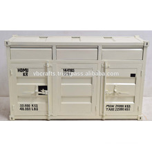 Metal Container Style Sideboard White Color Real Ship Container Look